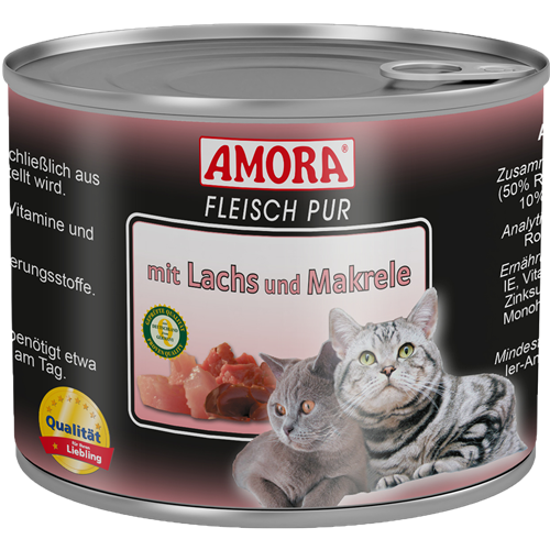 Amora Fleisch pur - 200 g - Lachs &amp; Makrele 
