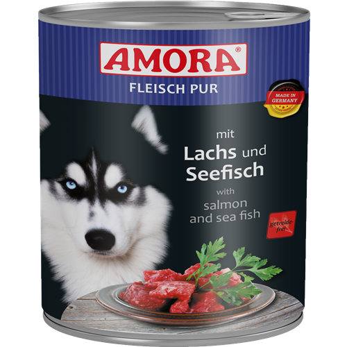 Amora Fleisch pur Adult - 800 g - Lachs &amp; Seefisch 
