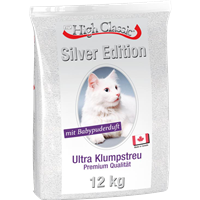 BTG Classic Cat Klumpstreu - Silver Edition mit Babypuderduft - 12 kg 