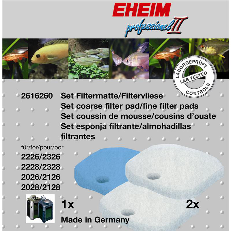 EHEIM Set Filtermatte &amp; Filtervlies f&#252;r Experience/Professionel 350 - 1 x Matte, 2 x Vlies 