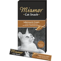 Miamor Cat Snack - Leberwurst-Cream - 6 x 15 g 