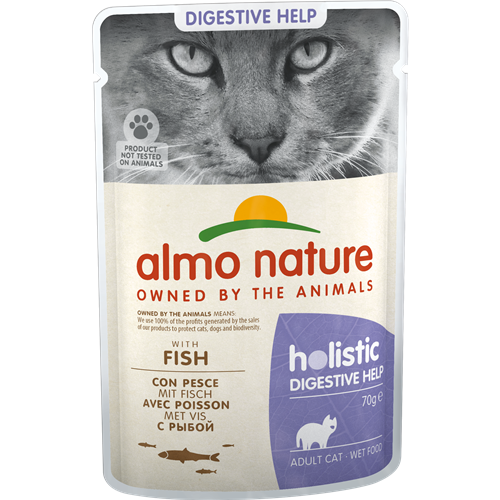 30x Almo Nature P.B. Holistic - 70 g - Digestive mit Fisch 