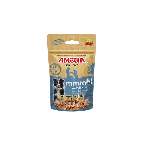 16x Amora Dog Snack Sensitive mmmh! - 100 g - mit Ente 