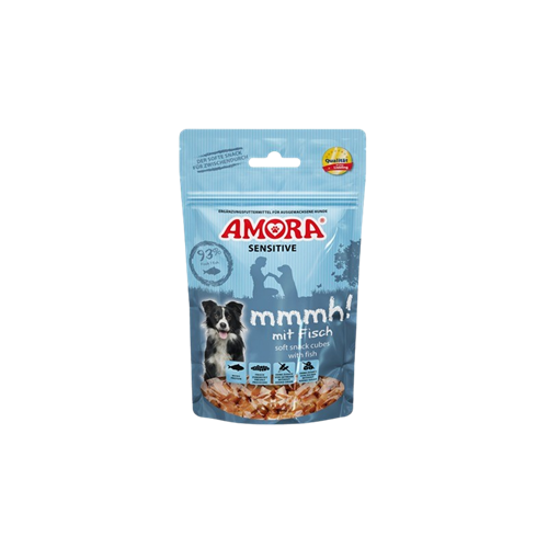 16x Amora Dog Snack Sensitive mmmh! - 100 g - mit Fisch 