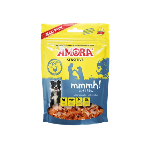 7x Amora Dog Snack Sensitive mmmh! - 350 g - mit Huhn 