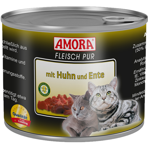 Amora Fleisch pur - 200 g - Huhn & Ente 