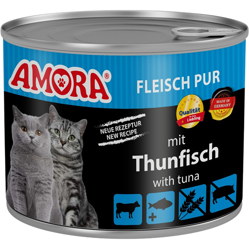 6x Amora Fleisch Pur Adult - 200 g - Thunfisch 
