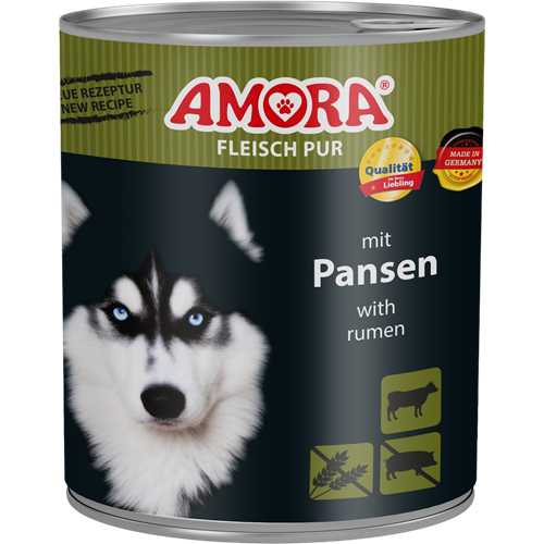 6x Amora Fleisch Pur Adult - 800 g - Pansen 