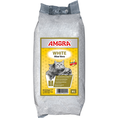 Amora Katzenstreu White Compact - 8 l - Aloe Vera 