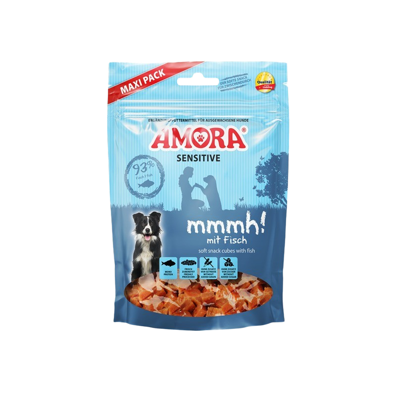 7x Amora Dog Snack Sensitive mmmh! - 350 g - mit Fisch 