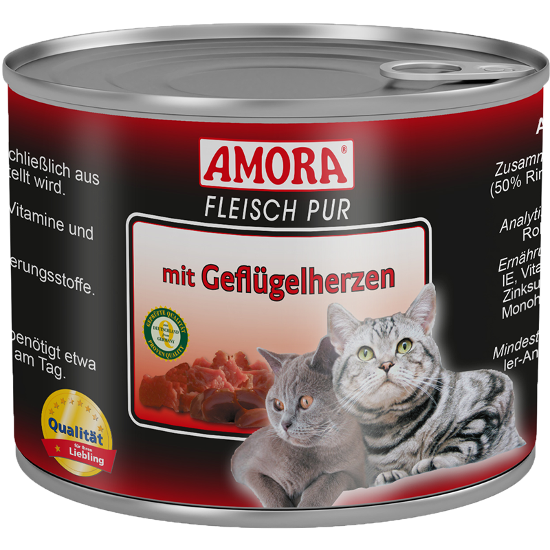 Amora Fleisch pur - 200 g - Geflügelherzen 