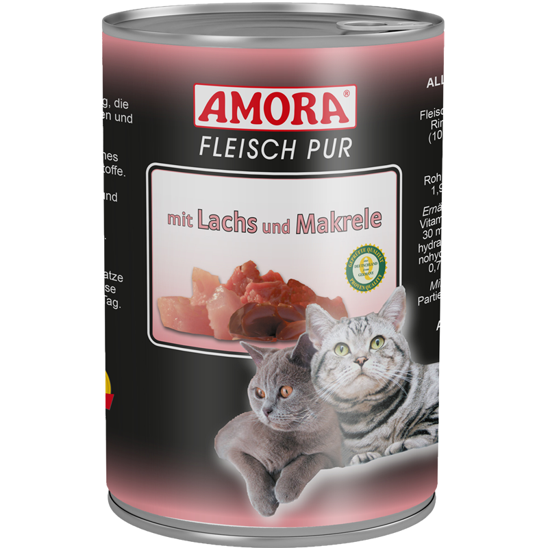 Amora Fleisch pur - 400 g - Lachs & Makrele 