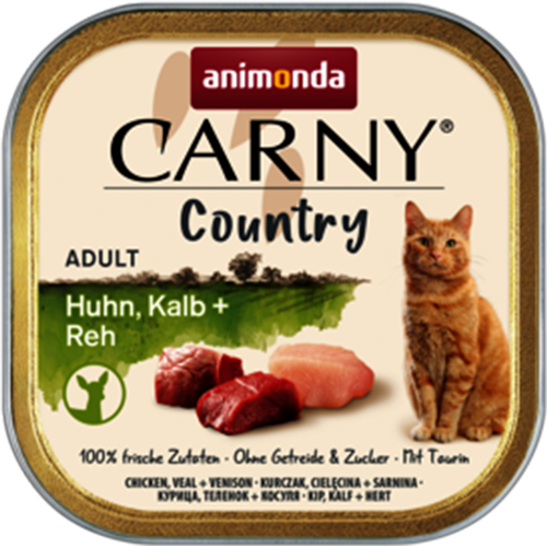 32x animonda Carny Country - 100 g - Huhn, Kalb & Reh 
