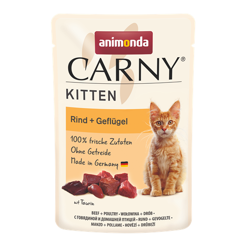 12x animonda Carny Kitten - 85g - Rind & Geflügel 
