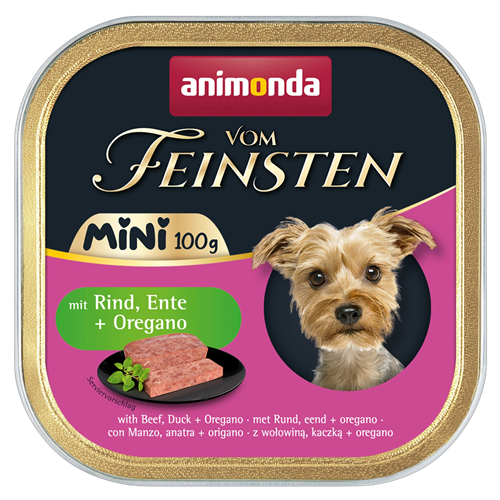 32x animonda Dog vom Feinsten Mini Adult - 100 g - Rind, Ente & Oregano 