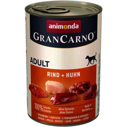 6x animonda Gran Carno Adult - 400 g - Rind + Huhn 