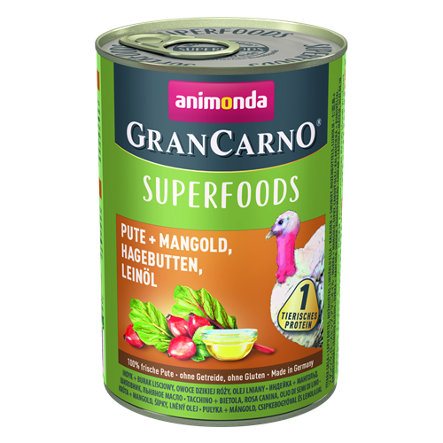 animonda GranCarno Adult - 400g - Superfoods Pute 
