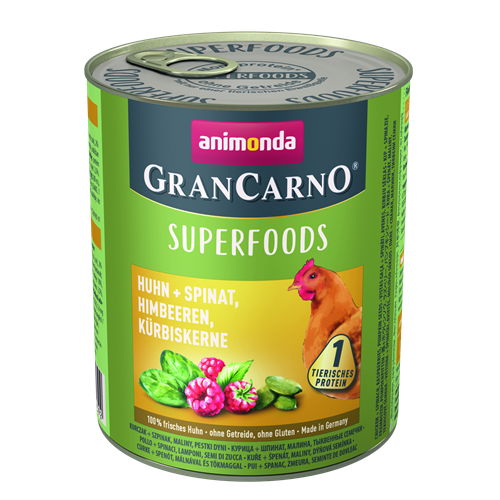 6x animonda GranCarno Adult - 800g - Superfoods Huhn 