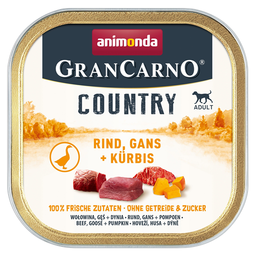 22x animonda GranCarno Country - 150 g - Rind, Gans & Kürbis 