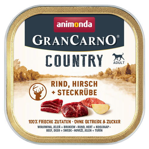 22x animonda GranCarno Country - 150 g - Rind, Hirsch & Steckrübe 