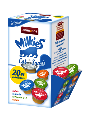 animonda Milkies - Vorratspack - 20 x 15 g - Selection (je 5 pro Sorte) 