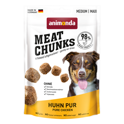 6x animonda Snack Meat Chunks Huhn pur - 80g 