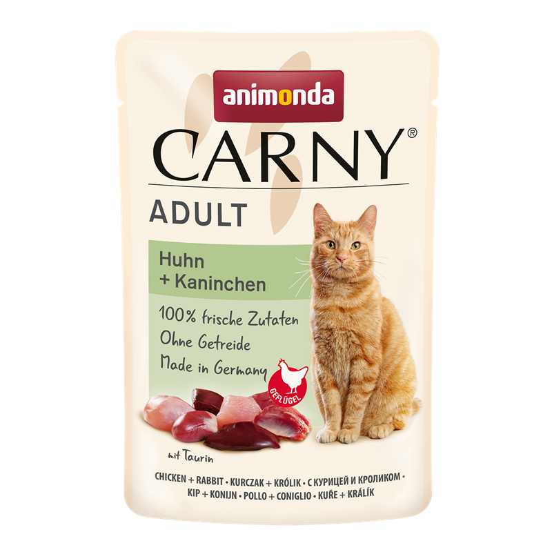 12x animonda Carny Adult - 85g - Huhn & Kaninchen 
