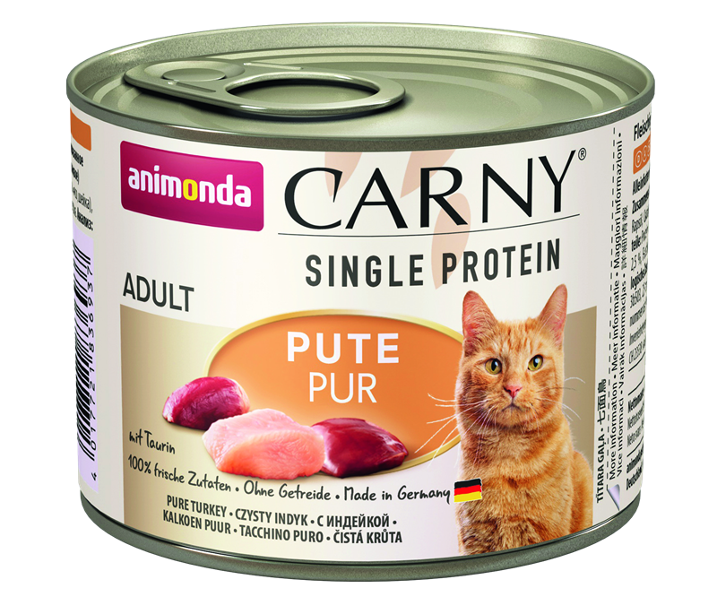 6x animonda Carny Adult Single Protein - 200g - Pute pur 