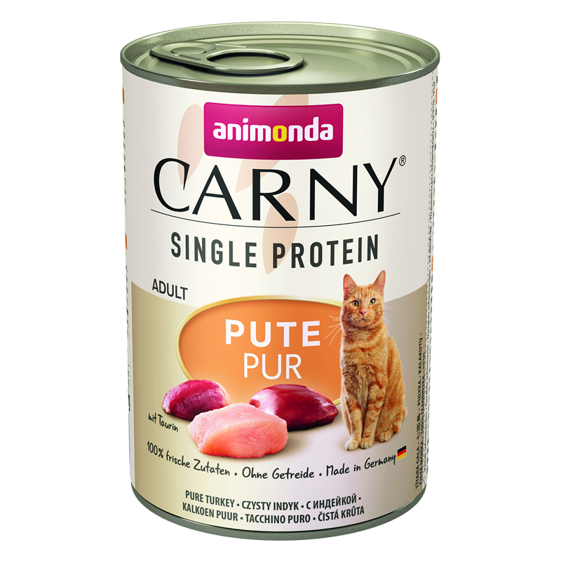 6x animonda Carny Adult Single Protein - 400 g - Pute pur 