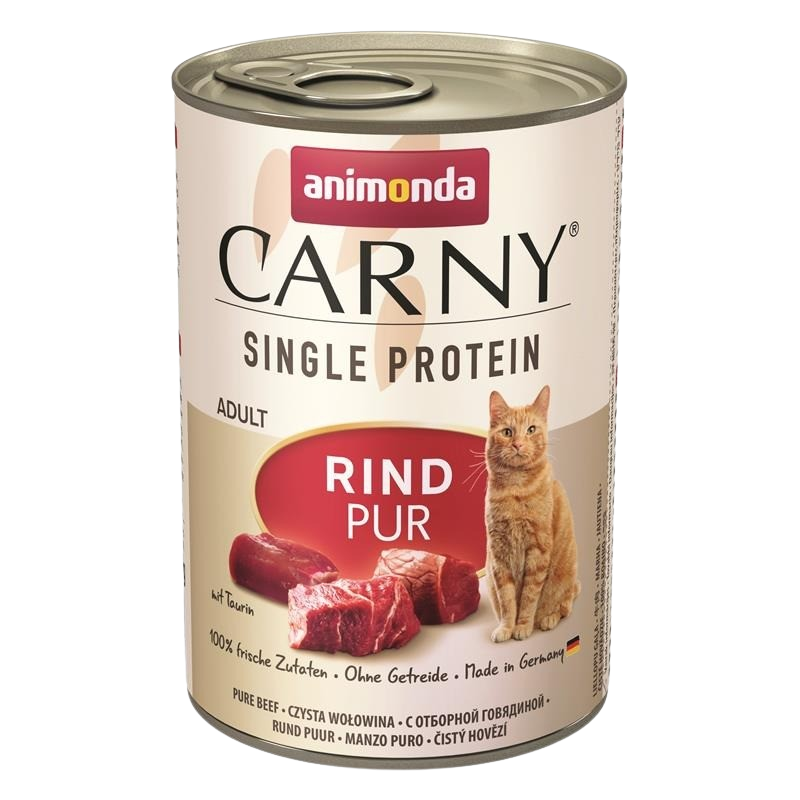 6x animonda Carny Adult Single Protein - 400 g - Rind pur 