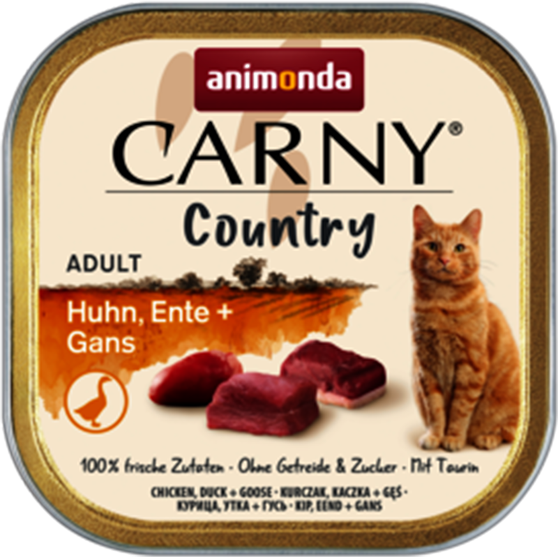 32x animonda Carny Country - 100 g - Huhn, Ente & Gans 