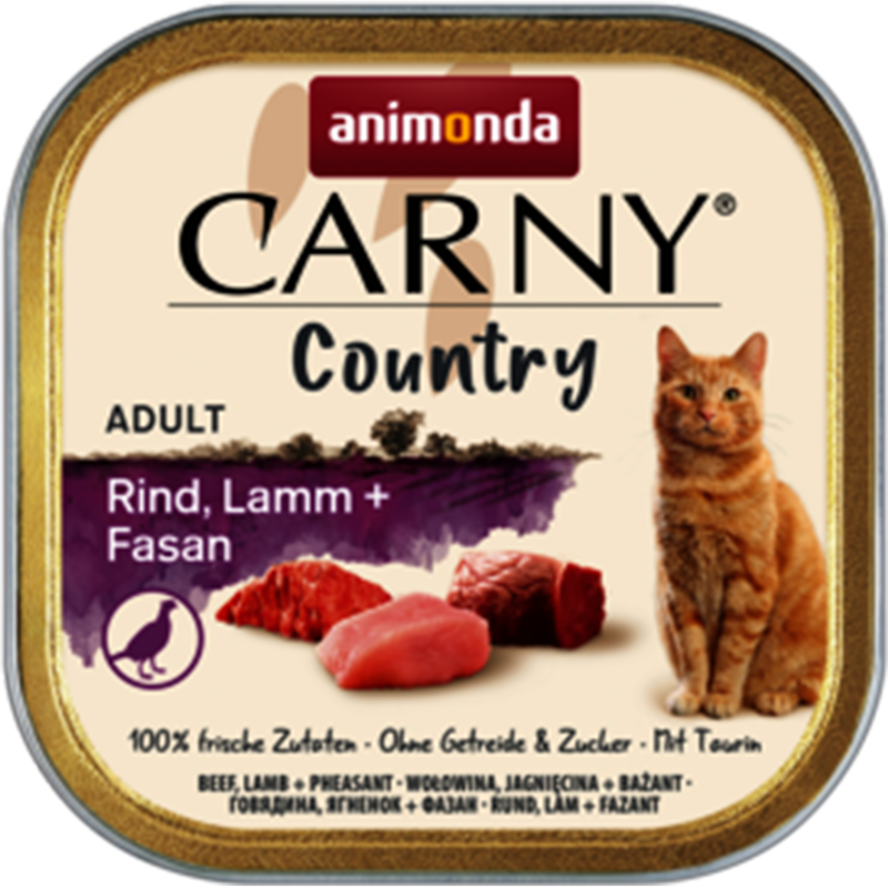 32x animonda Carny Country - 100 g - Rind, Lamm & Fasan 