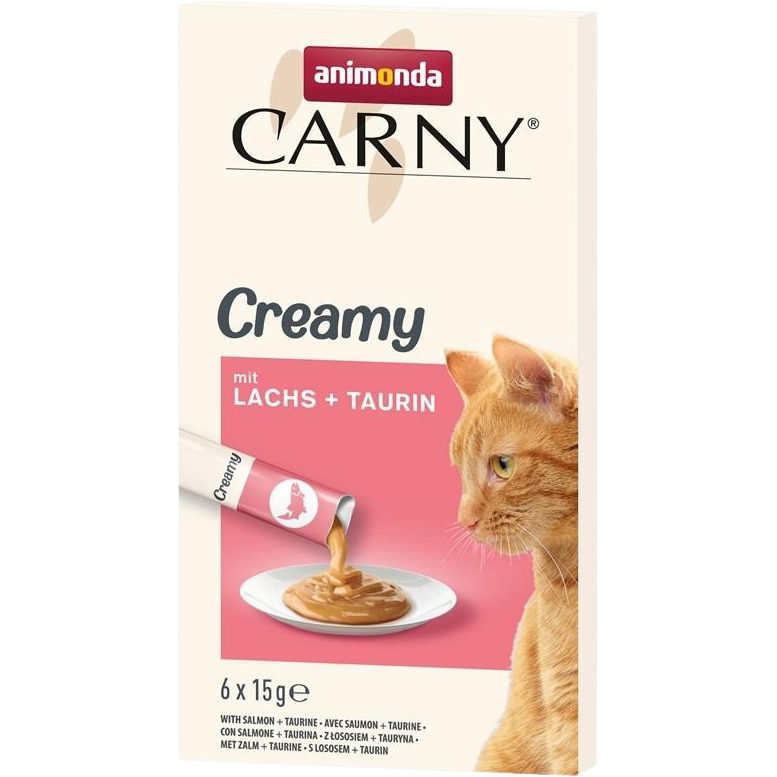 11x animonda Cat Snack Carny Creamy Adult - 6 x 15 g - Lachs 
