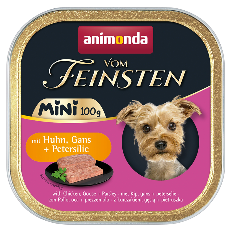 32x animonda Dog vom Feinsten Mini Adult - 100 g - Huhn, Gans & Petersilie 