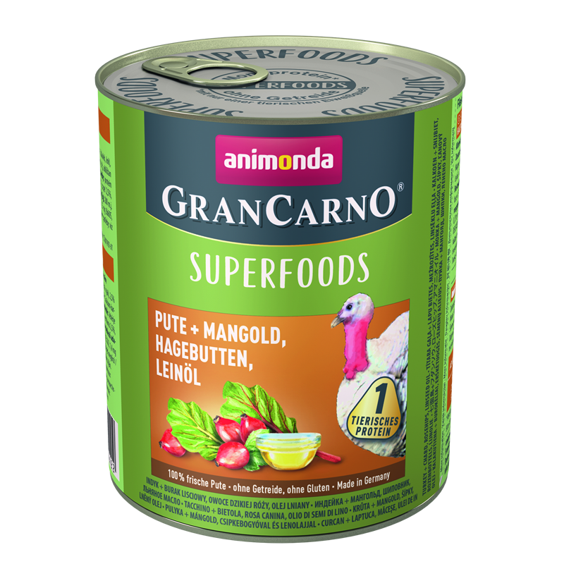 animonda GranCarno Adult - 800 g - Superfoods Pute 