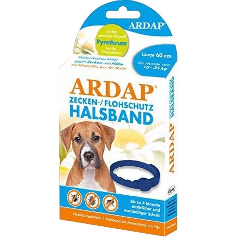 ARDAP Zecken- & Flohhalsband - mittlere Hunde bis 25 kg 