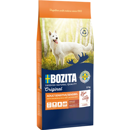 Bozita Original - 12 kg - Adult Sensitive Skin & Coat 