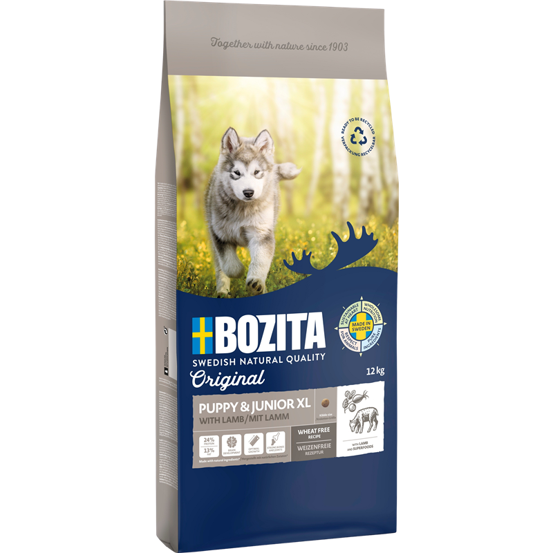 Bozita Original - 12 kg - Puppy & Junior Lamb XL 