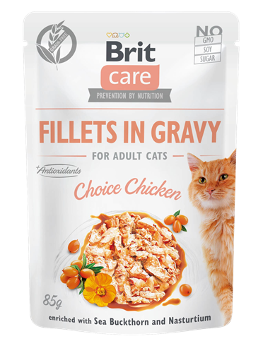Brit Care Fillets in Gravy 85 g - Chicken 