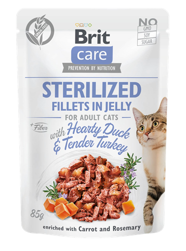 Brit Care Fillets in Jelly 85 g - Duck Sterilized 