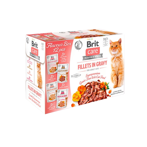 Brit Care Flavour Box Fillets 12x85 g - Gravy 