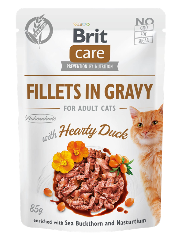 Brit Care Fillets in Gravy 85 g - Duck 