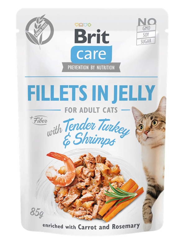 Brit Care Fillets in Jelly 85 g - Turkey 