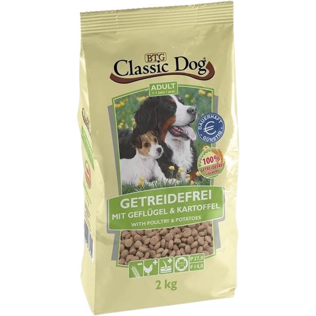 BTG Classic Dog Getreidefrei - Geflügel & Kartoffel - 2 kg 
