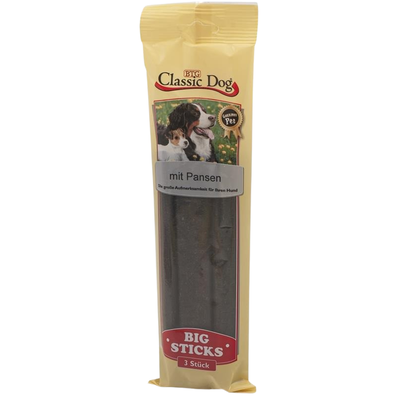 16x BTG Classic Dog Snack Big Sticks - 3er Pack - Pansen 