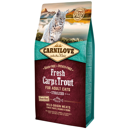 Carnilove Cat Adult Fresh Carp & Trout - 6 kg 