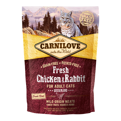 3x Carnilove Cat Adult Fresh Chicken & Rabbit - 400 g 