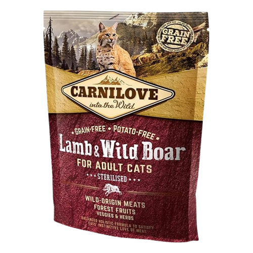 3x Carnilove Cat Adult Lamb & Wild Boar - 400 g 