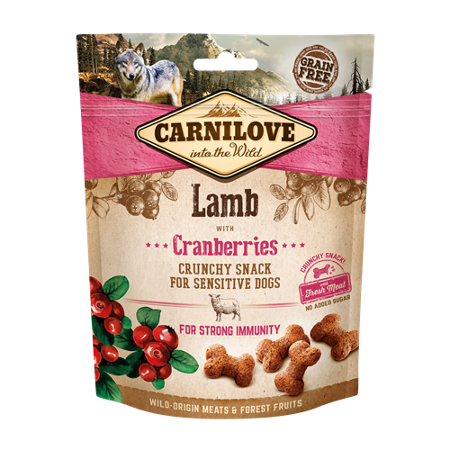 6x Carnilove Snack Crunchy - 200 g - Lamb/Cranberries 