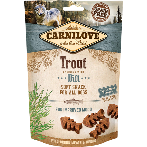 10x Carnilove Snack Soft - 200 g - Trout/Dill 